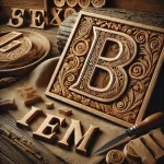 Hand Carved Wooden Embossed Single Letters